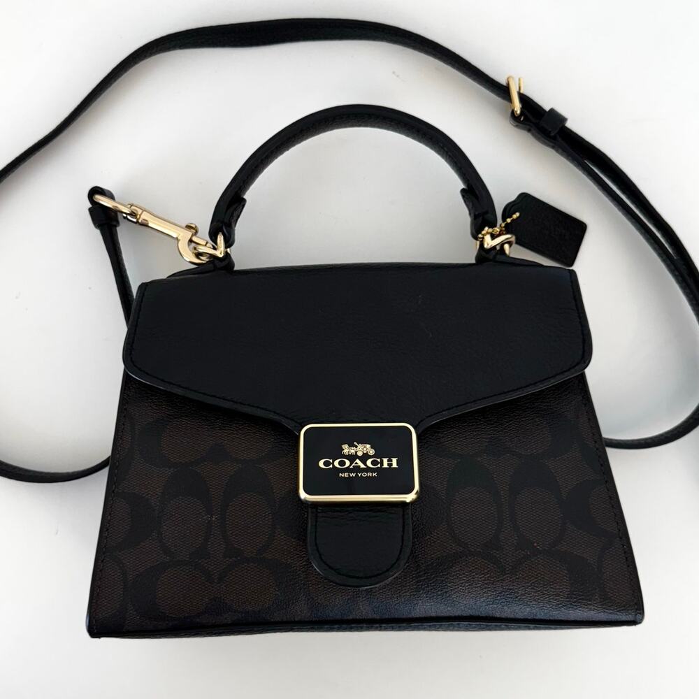 Coach Pepper Satchel In Signature Canvas Leather … - image 3